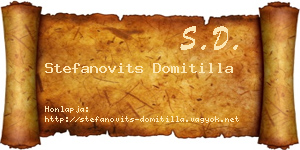 Stefanovits Domitilla névjegykártya